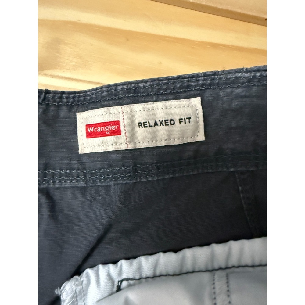 Wrangler Mens Y2K Thick Cargo Black Relaxed Utility Zip Fly Outdoor 32 - Picture 6 of 8